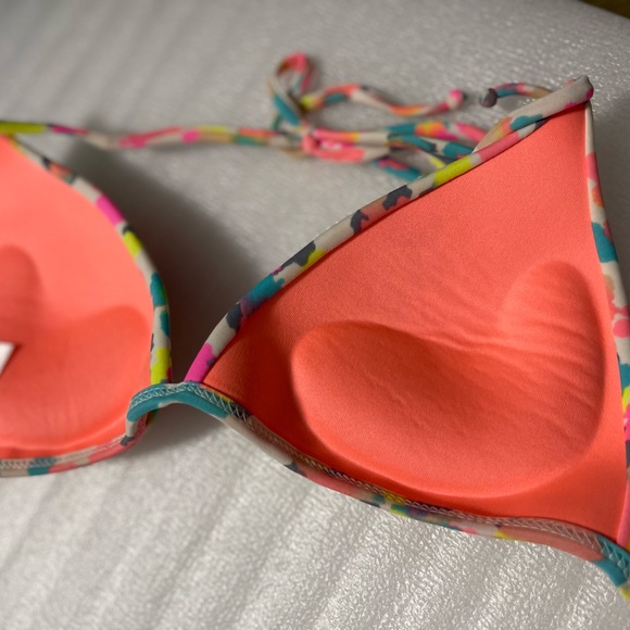 Xhilaration Swim Push Up Bikini Top Size Small Multicolor Cheetah Print - Picture 8 of 13